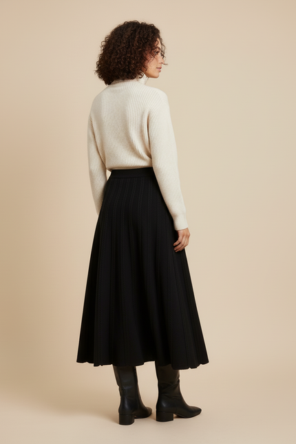 Jupe En Maille Mi-Longue