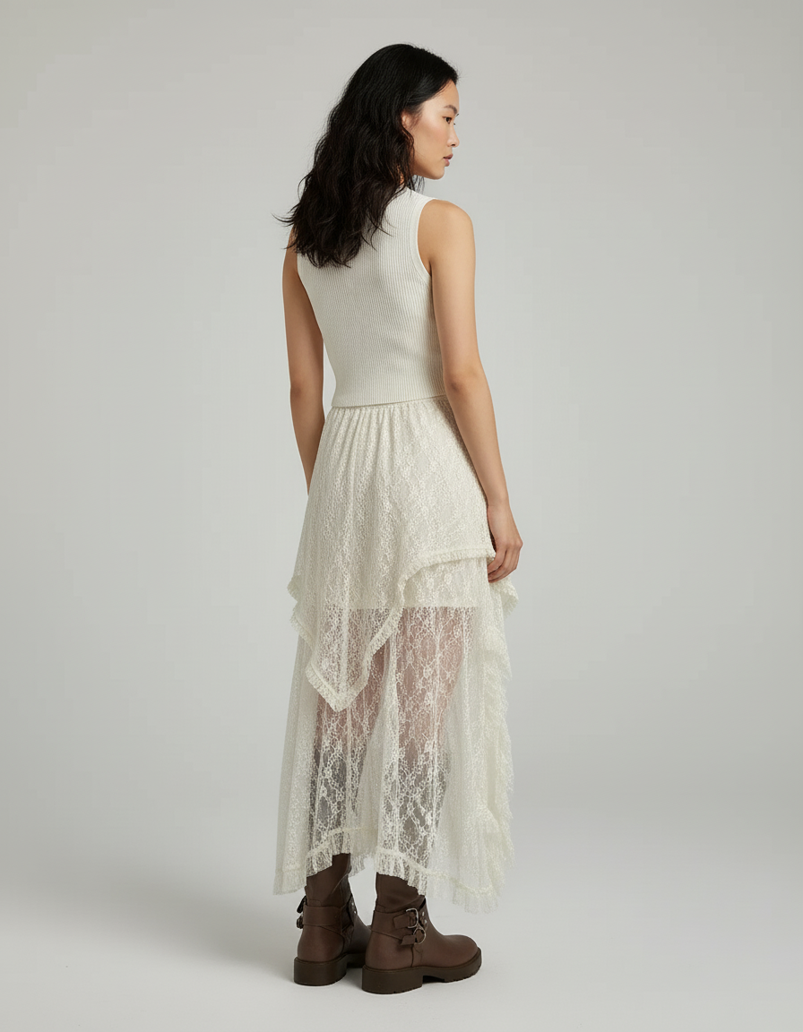 Jupe Longue Boheme Dentelle