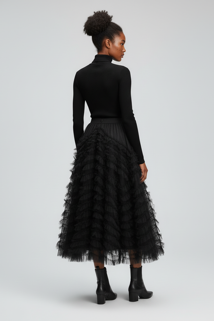 Jupe Longue Bouffante Noire