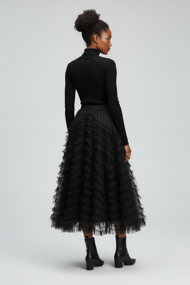 Jupe Longue Bouffante Noire