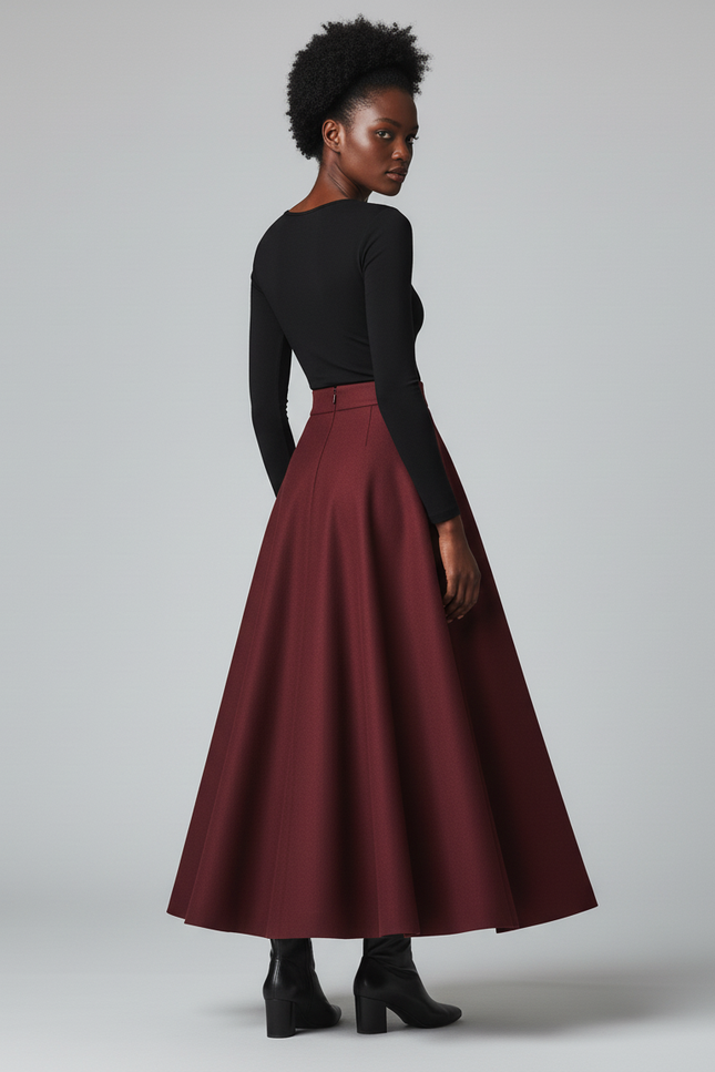 Jupe Longue Burgundy