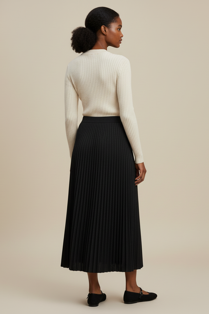 Jupe Longue Maille Noire