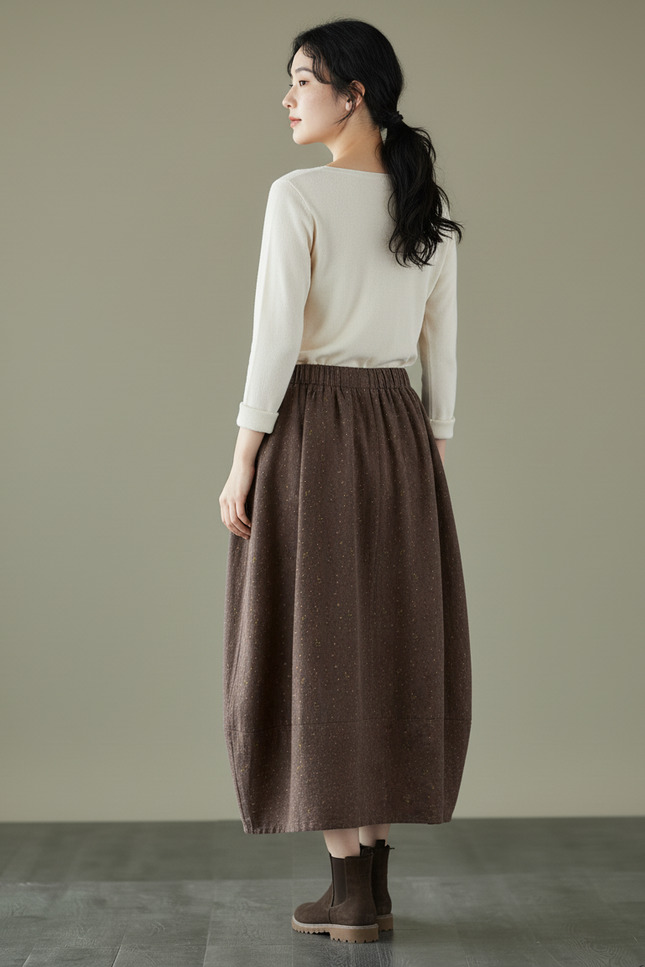 Jupe Longue Tissu Epais