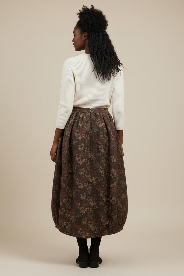 Jupe Longue Fleurie Automne