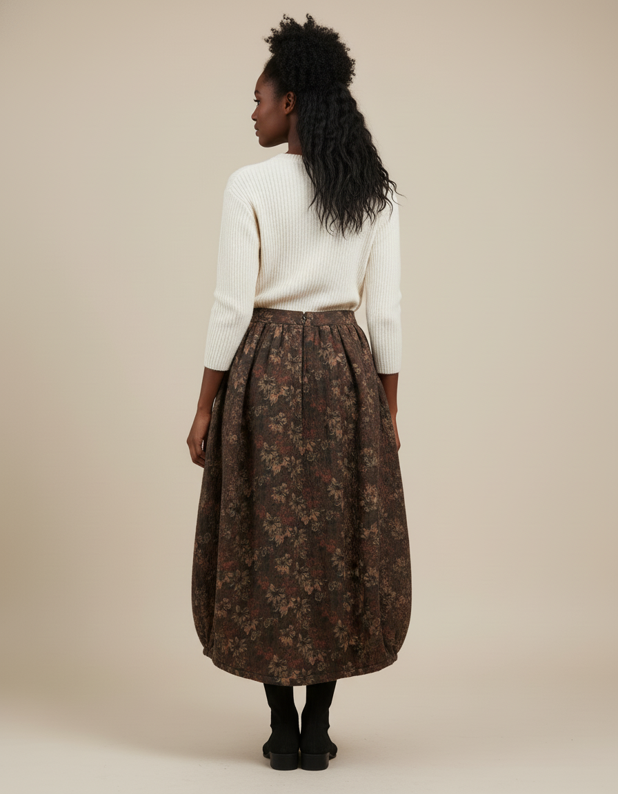 Jupe Longue Fleurie Automne