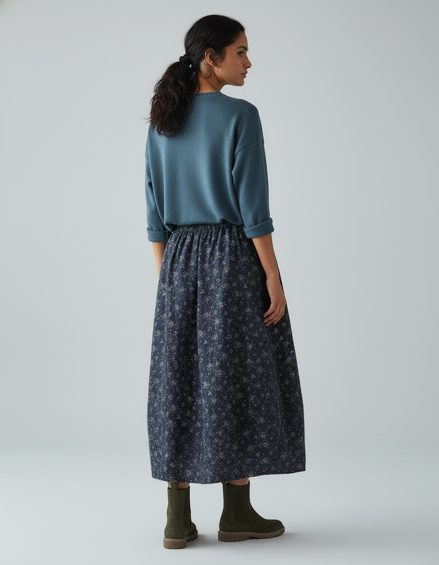 Jupe Longue Imprimée Vintage