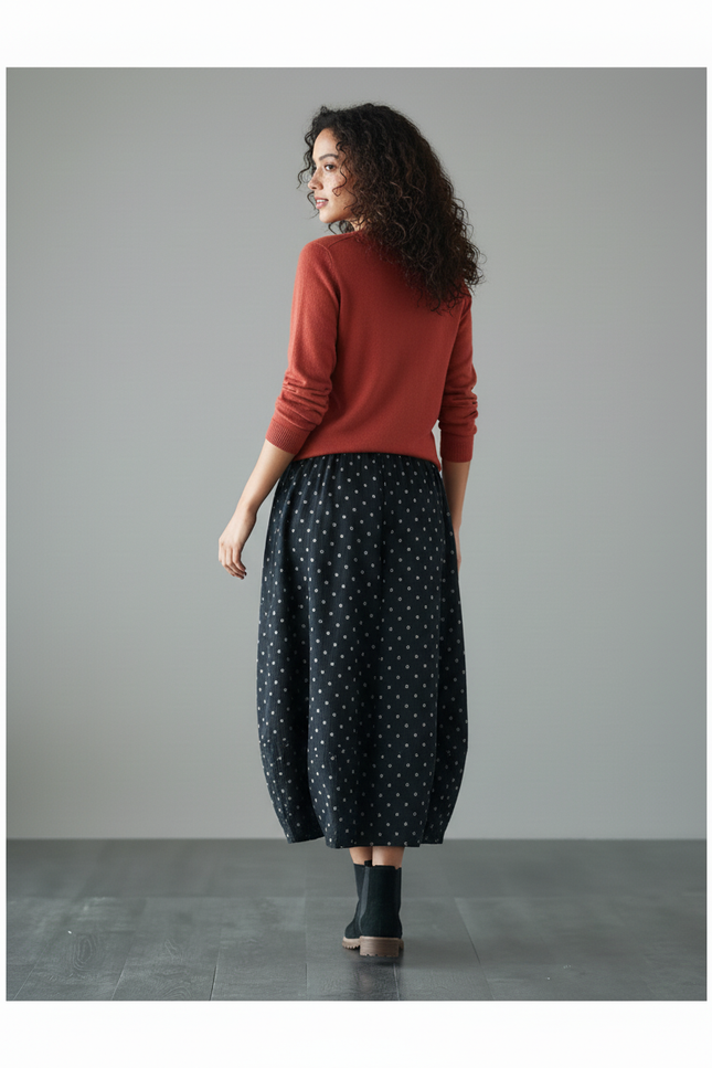 Jupe Longue Avec Ceinture Élastique