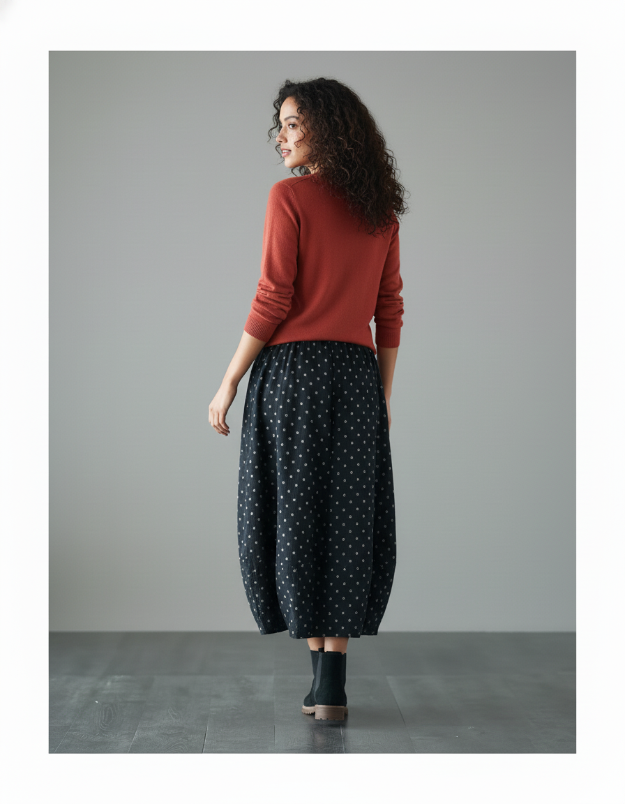 Jupe Longue Avec Ceinture Élastique