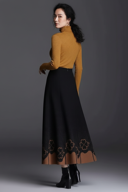 Jupe Mi-Longue Femme Hiver