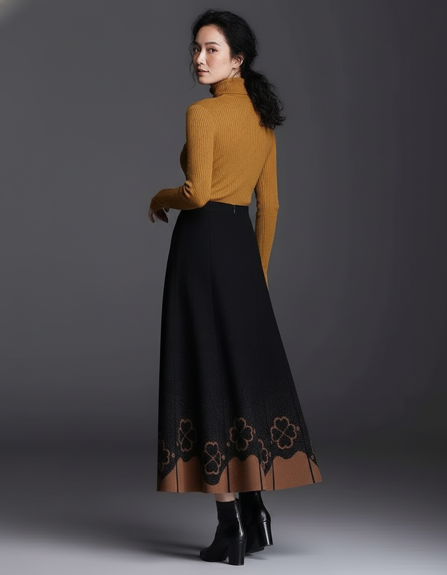 Jupe Mi-Longue Femme Hiver