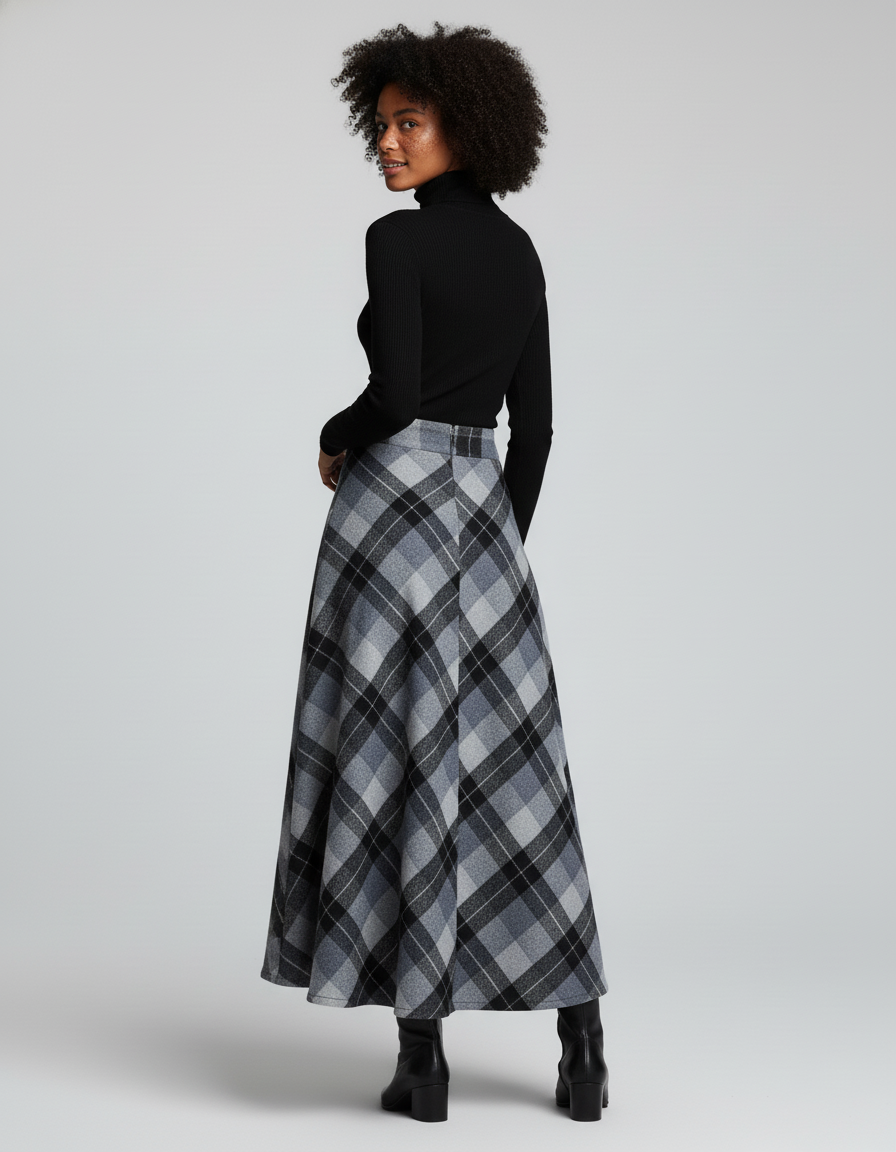 Jupe Longue Tartan Femme
