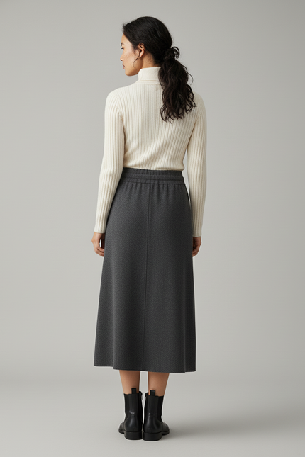 Jupe Longue Maille Fluide