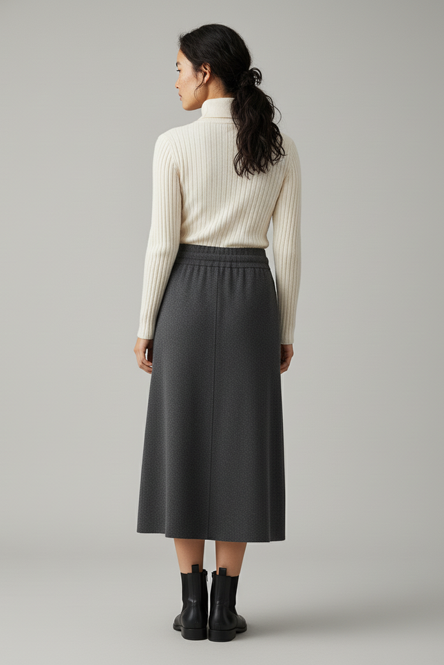 Jupe Longue Maille Fluide