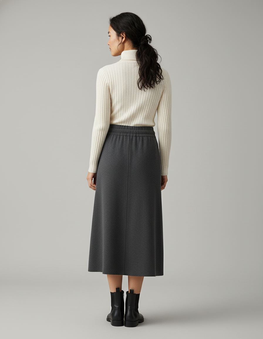 Jupe Longue Maille Fluide