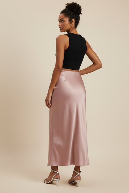 Jupe Longue Rose Poudré Mariage