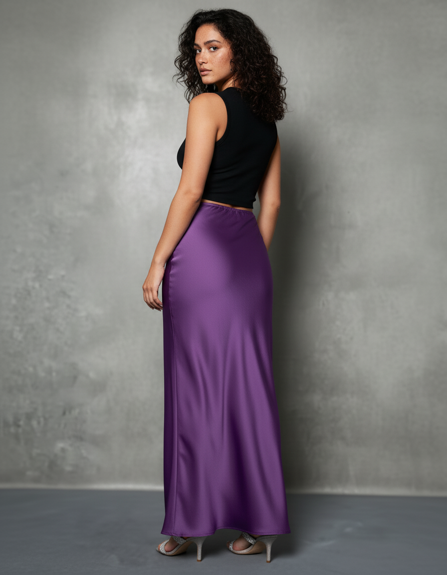 Jupe Longue Violette Esmeralda