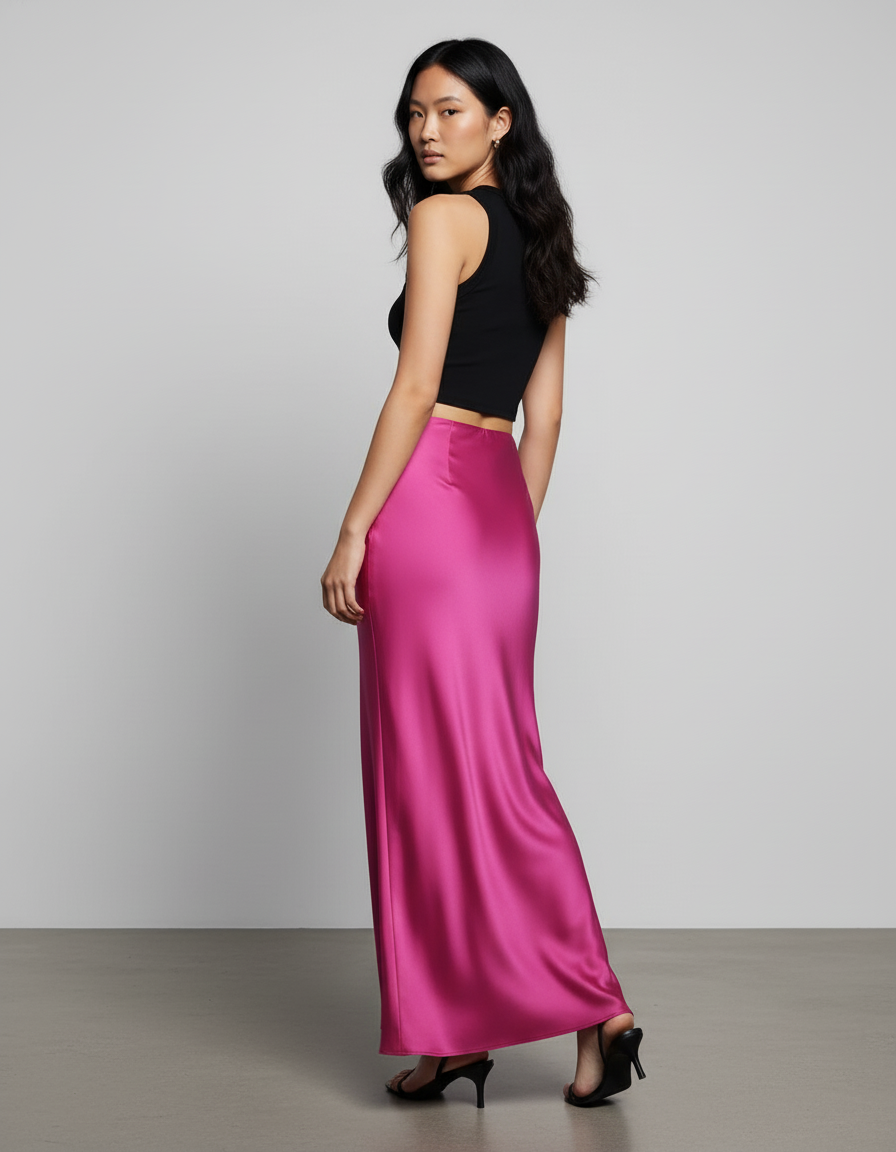 Jupe Longue Rose Fushia