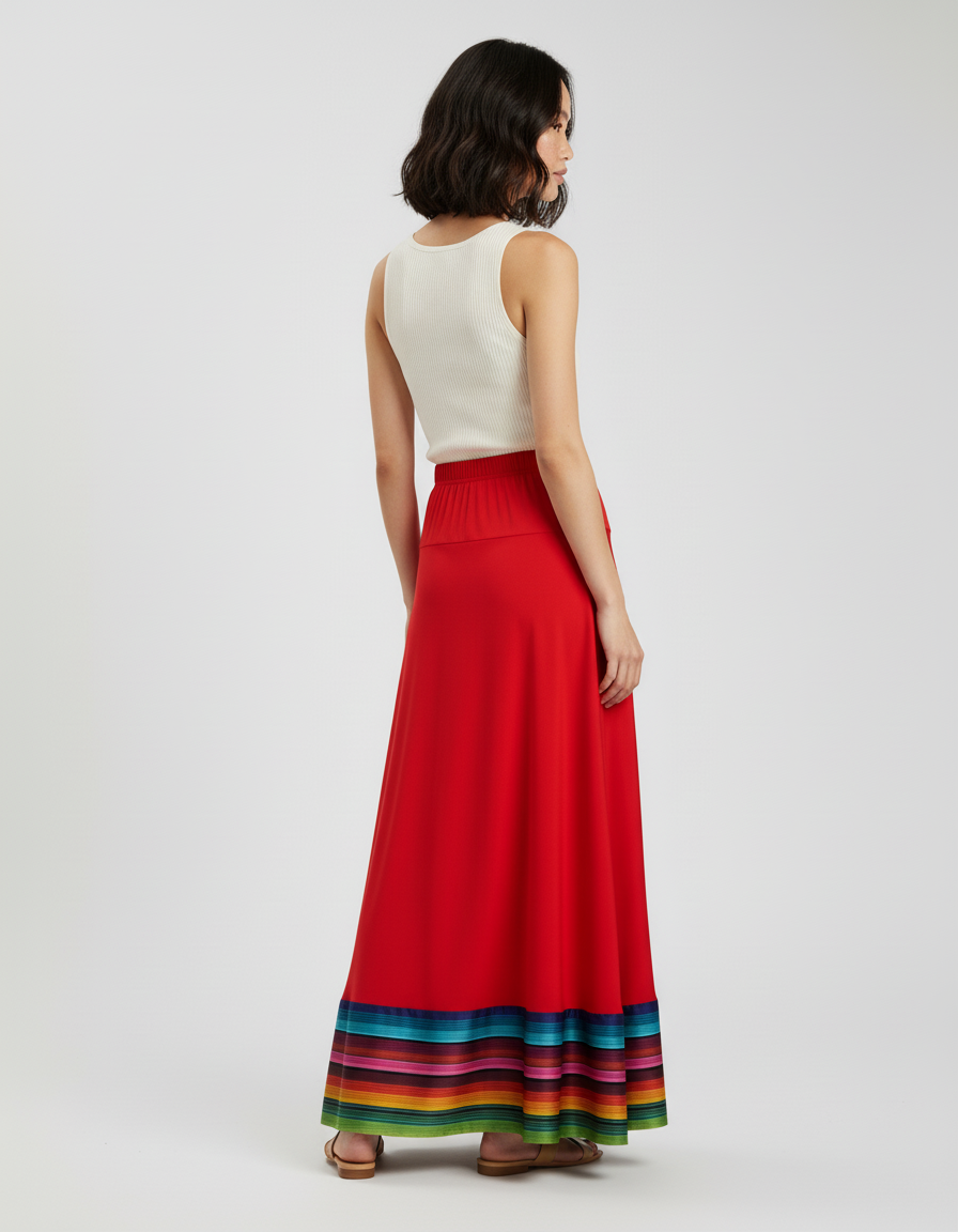 Jupe Longue Colorée Femme