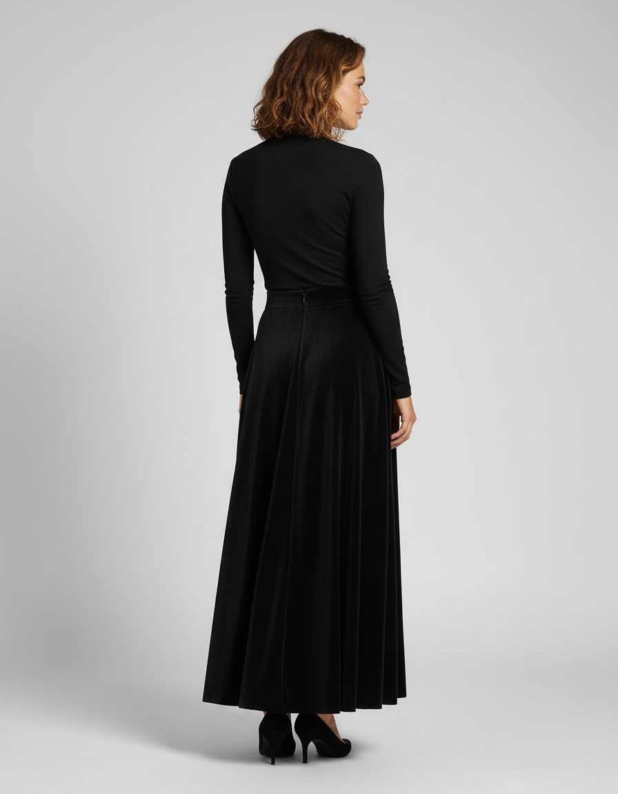 Jupe Longue Velours Grande Taille