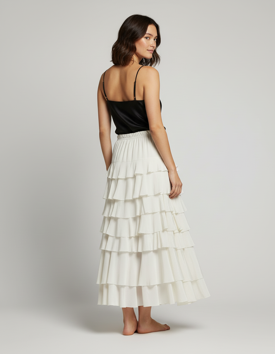 Jupe Longue Blanche Jupon