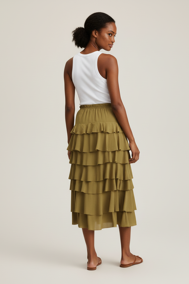 Jupe Longue Elastique A La Taille