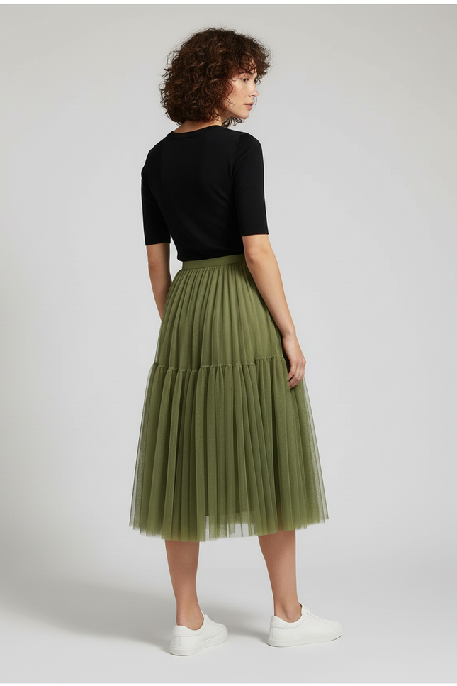 Jupe Longue Tulle Verte