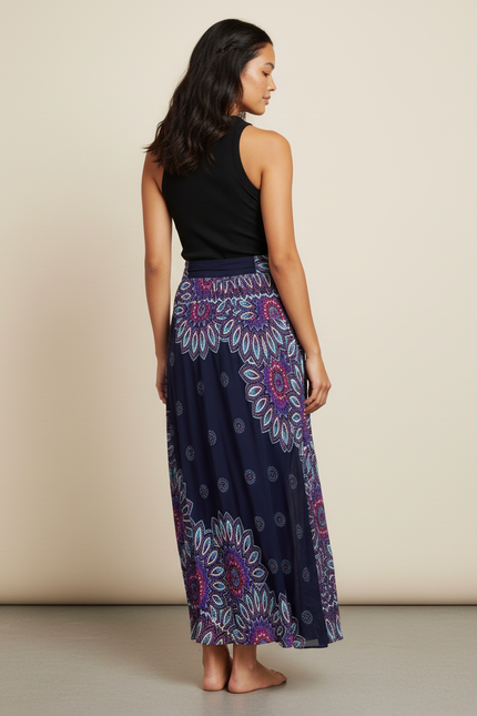 Jupe Longue Boheme Bleu Marine