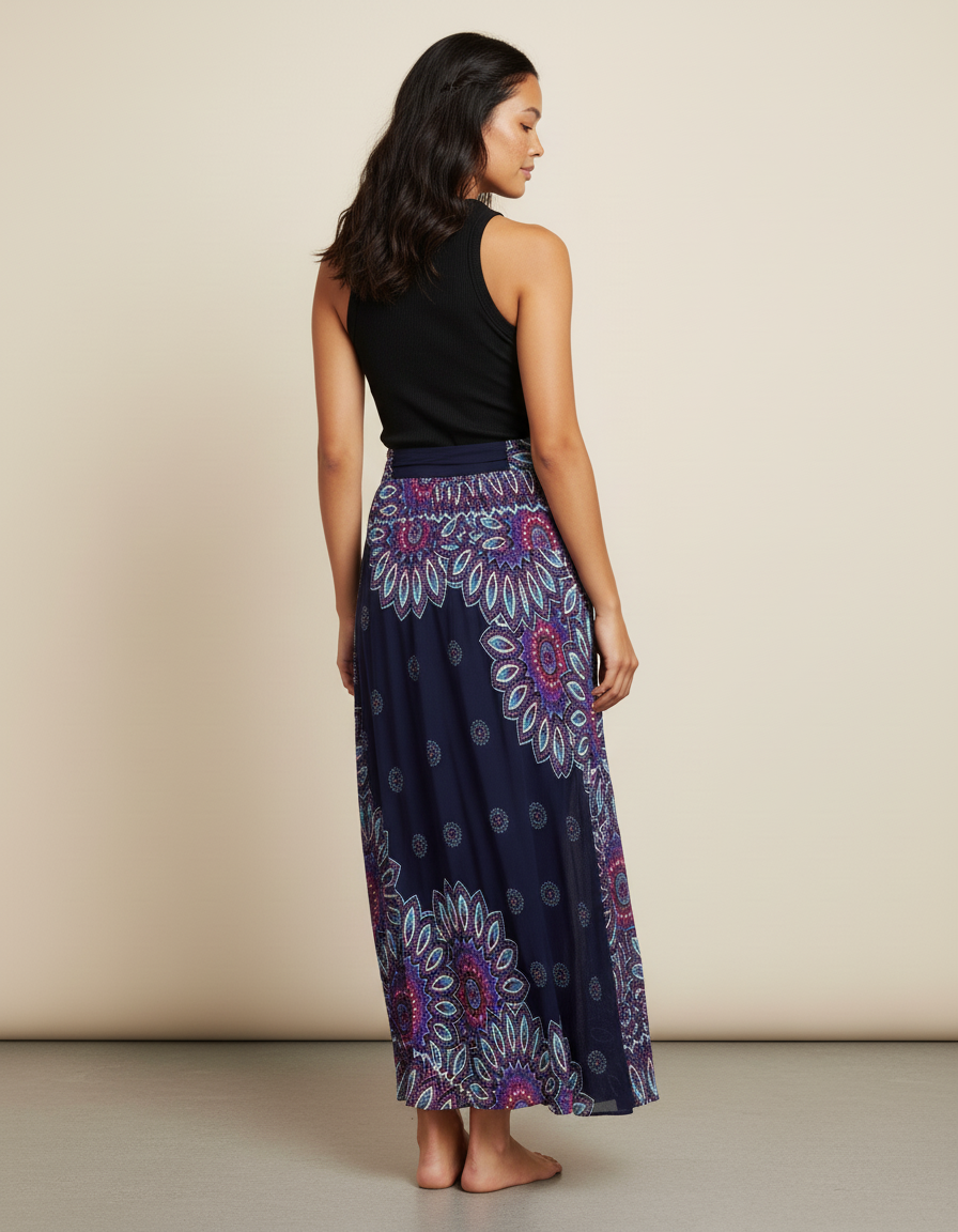 Jupe Longue Boheme Bleu Marine