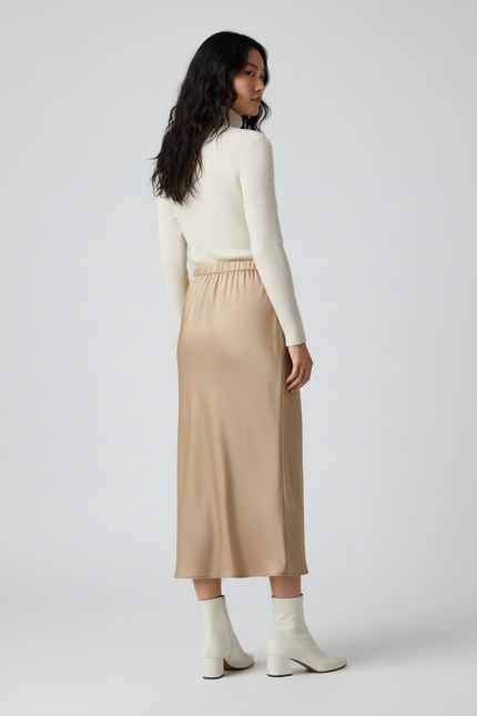 Jupe Longue Camel Femme