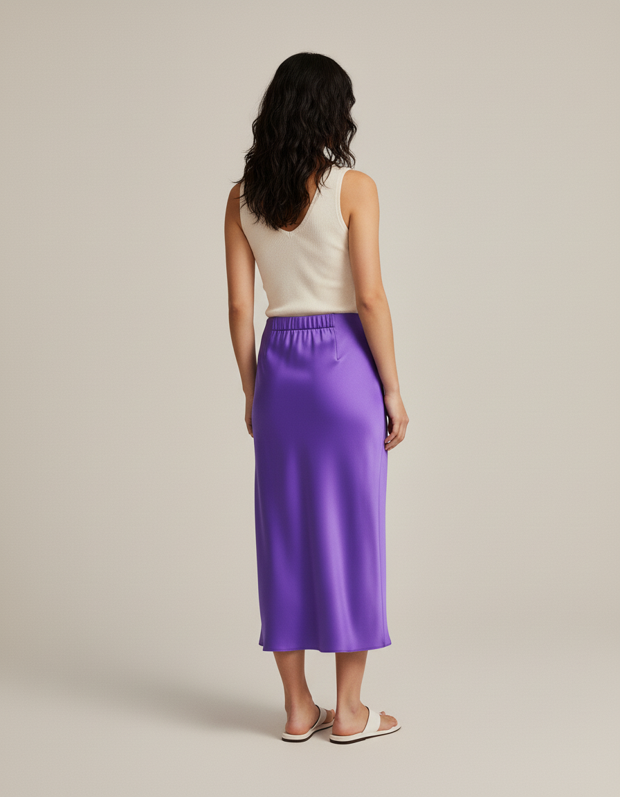 Jupe Longue Satin Grande Taille