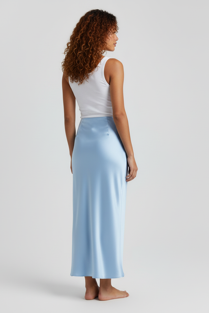 Jupe Longue Satin Fendue