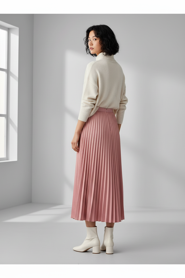 Jupe Longue Plissée Pastel