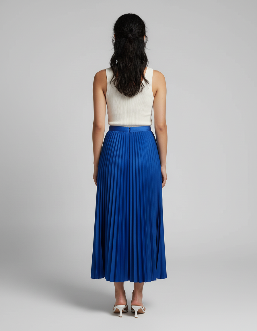 Jupe Longue Plissée Colorée