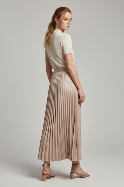 Jupe Longue Plissée Nude