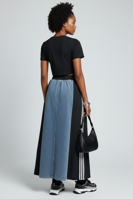 Jupe En Jean Longue Patchwork