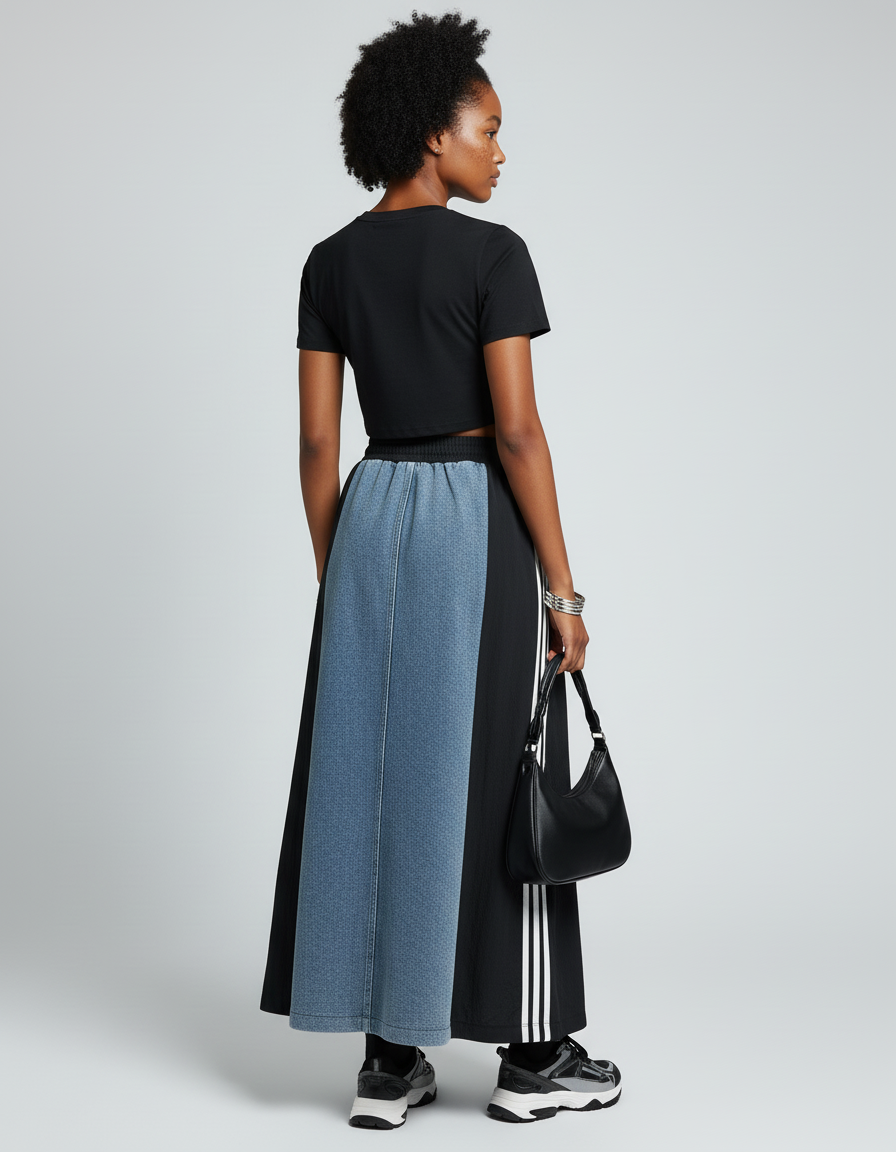 Jupe En Jean Longue Patchwork