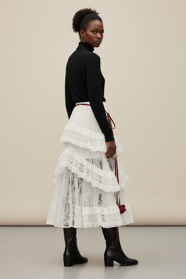 Jupe Transparente Longue