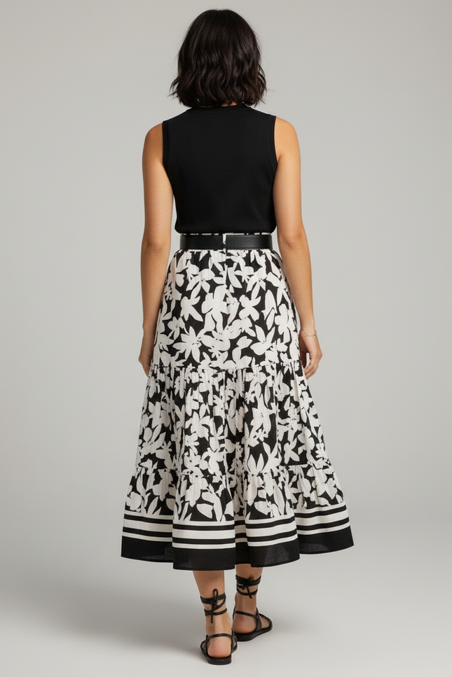 Jupe Longue Imprimé Floral Bohème