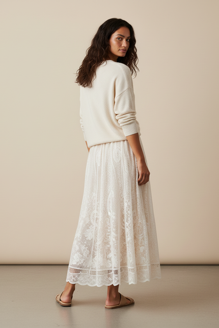 Jupe En Dentelle Longue