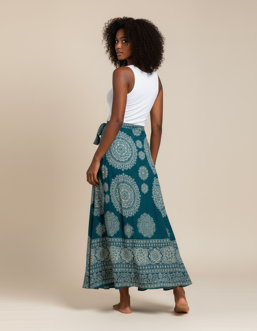 Jupe Longue Femme Verte