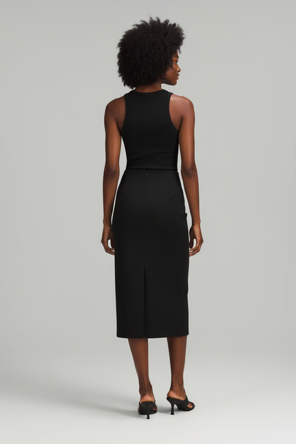 Jupe Longue Noire Fendue Moulante