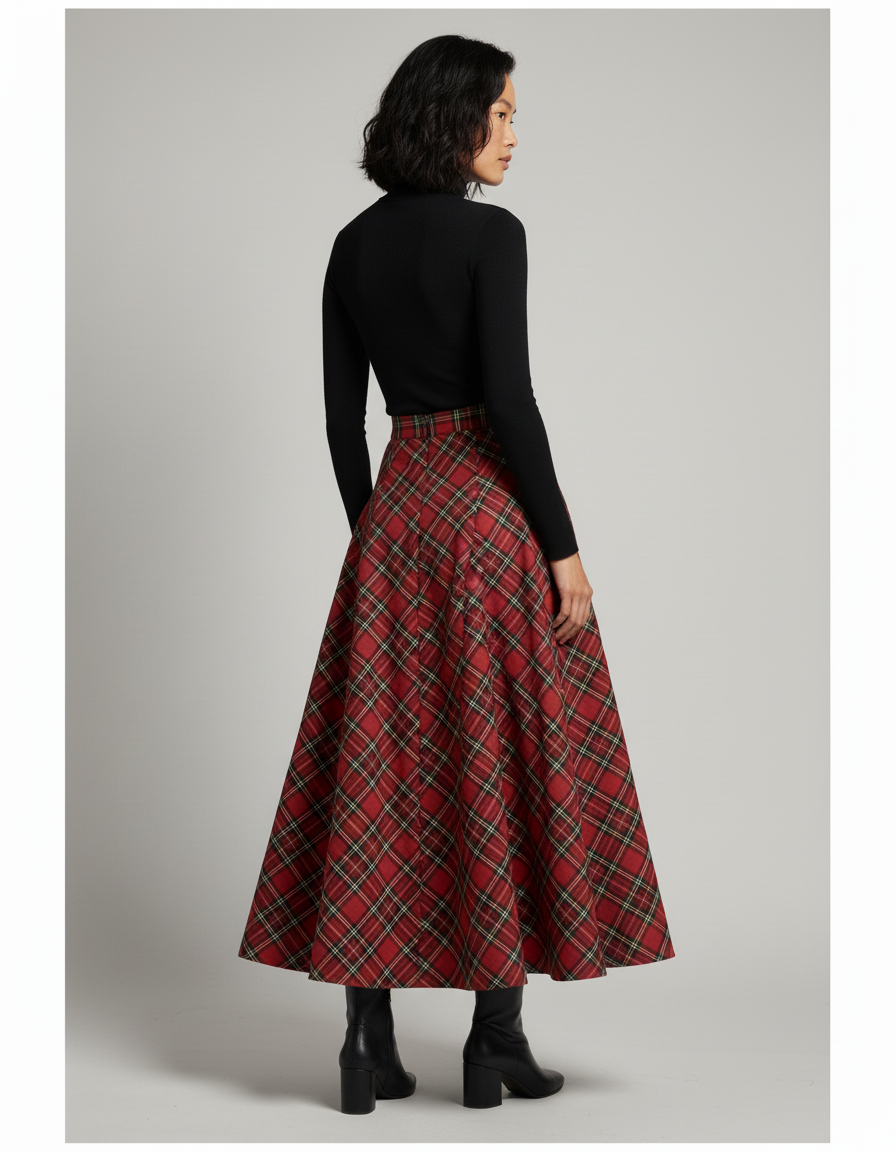 Jupe Longue Kilt Femme
