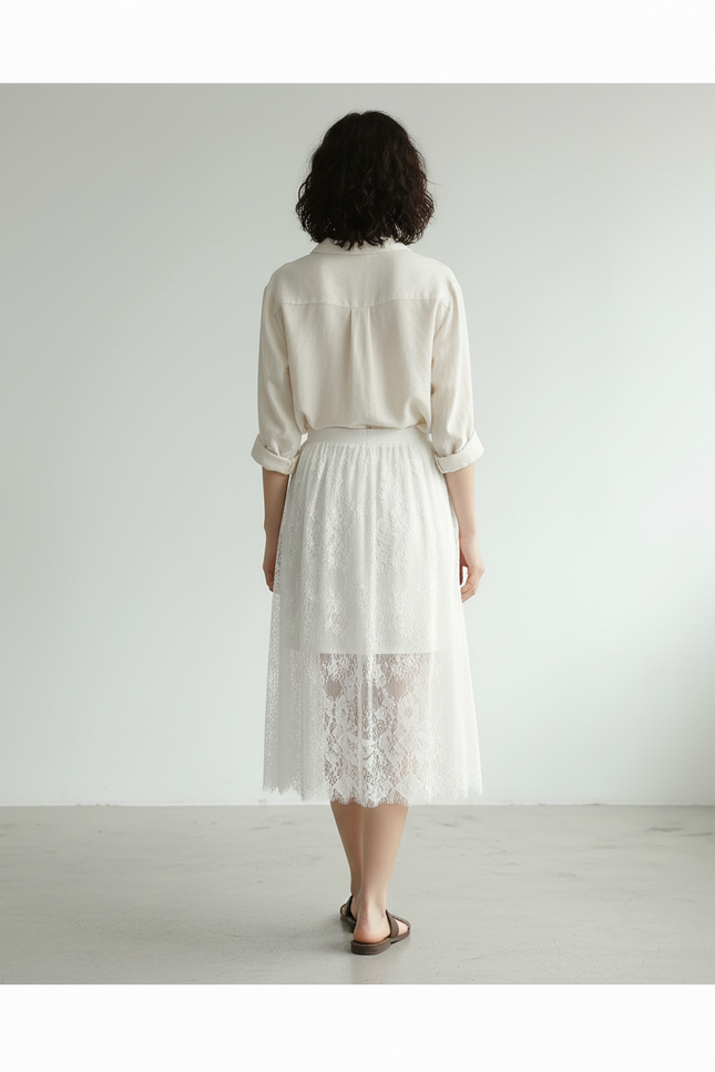 Jupe Longue Blanche Lin