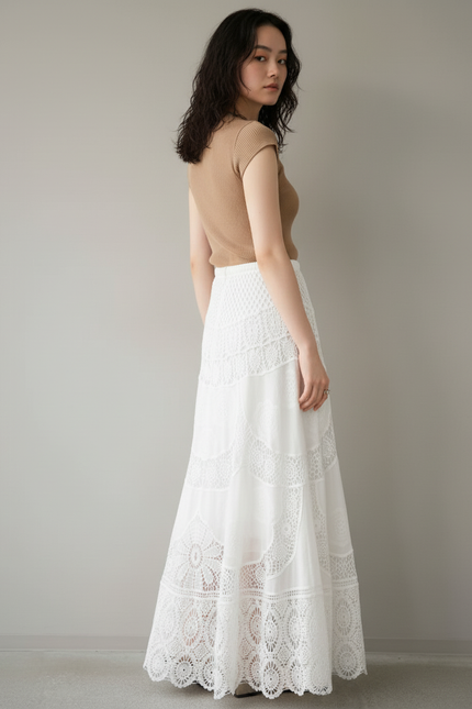 Jupe Longue Crochet Femme