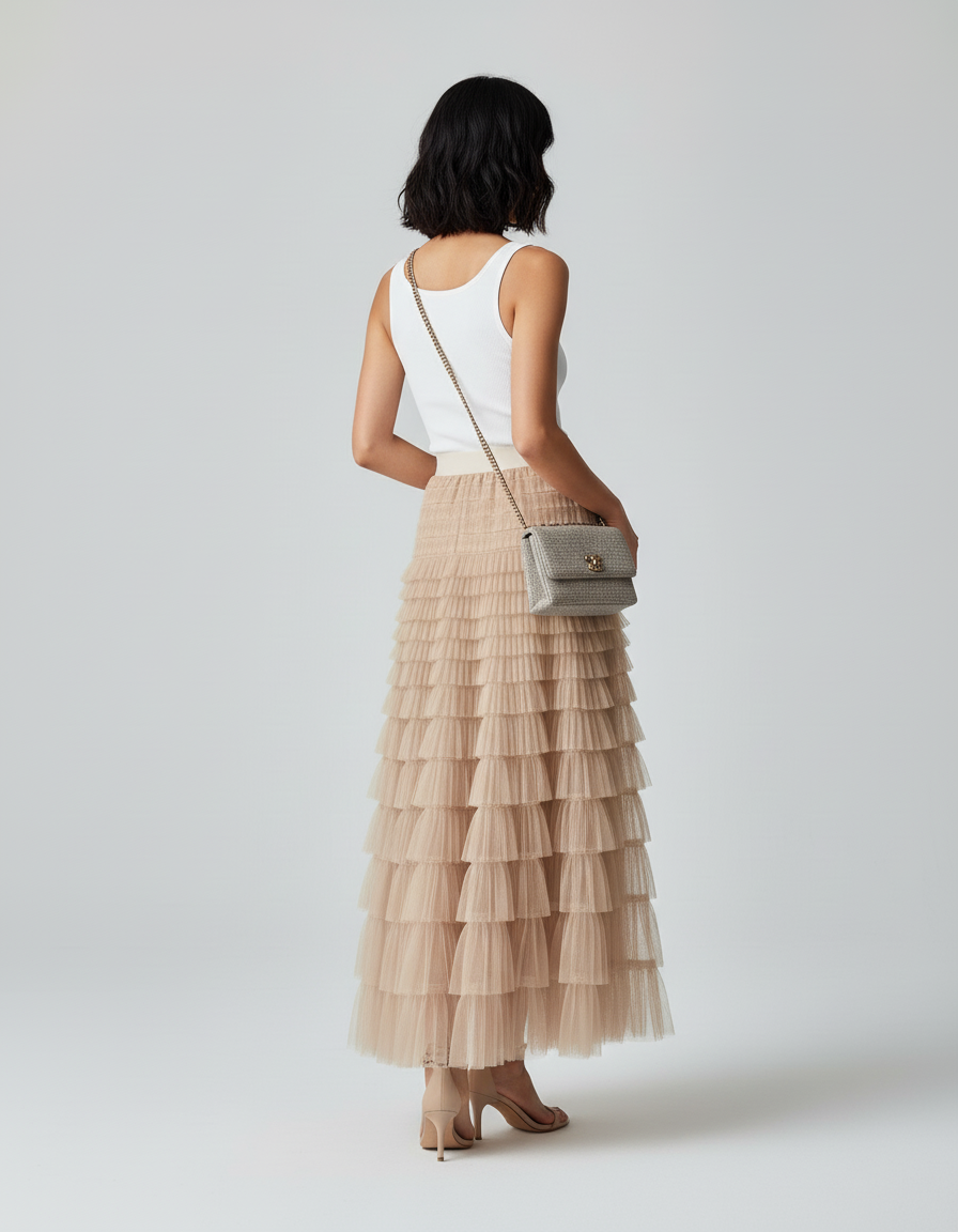 Jupe Longue Taille Haute Mariage