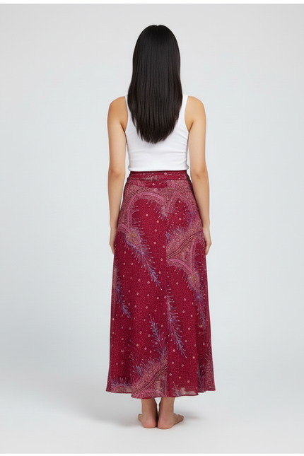 Jupe Longue Boheme Rouge