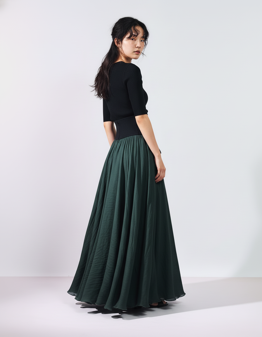 Jupe Longue Lin Femme