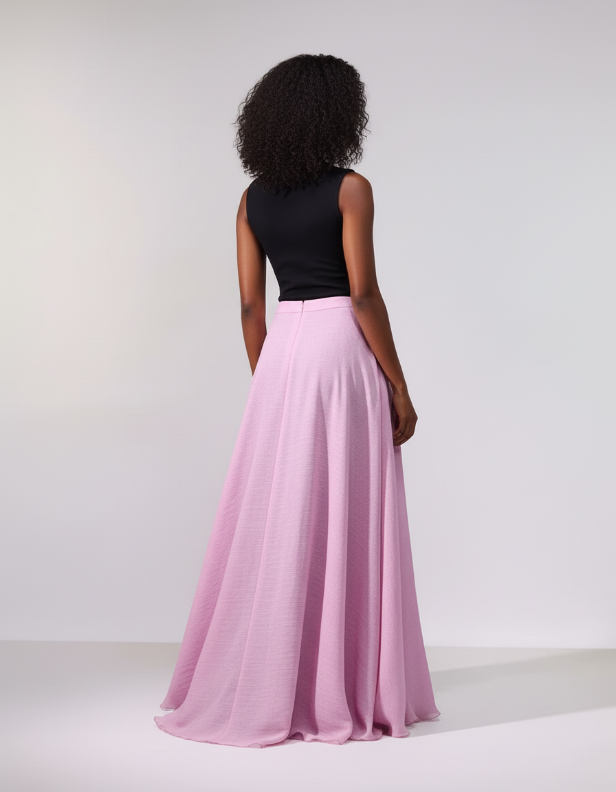 Jupe Longue Taille Elastique Grande Taille