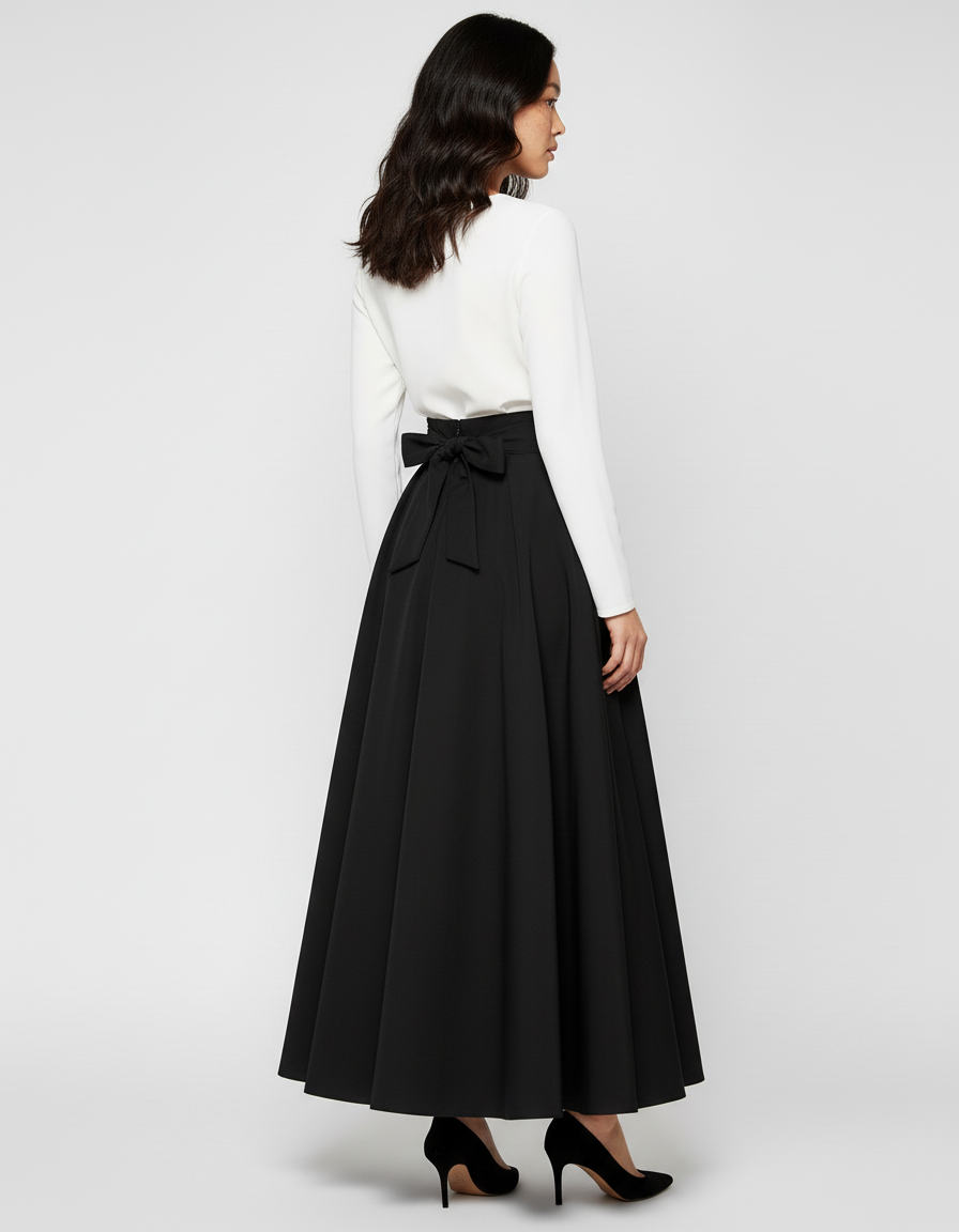 Jupe Longue Noire Portefeuille