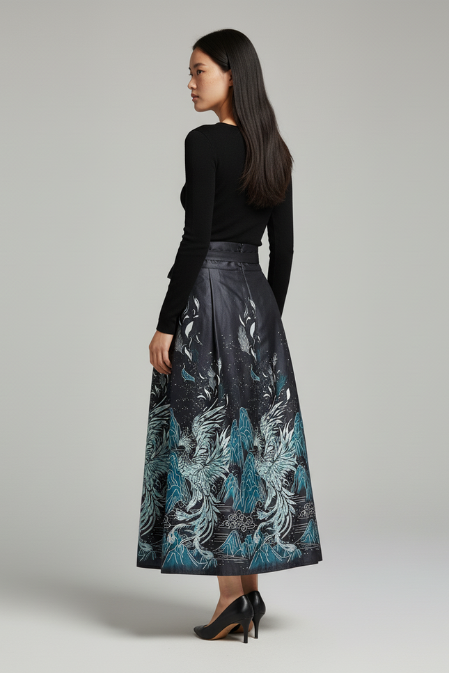 Jupe Longue Soirée Taffetas